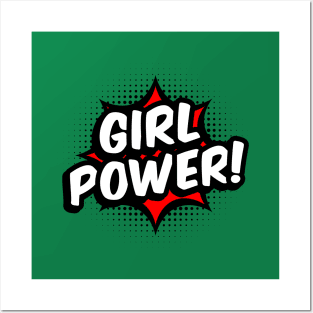 Girl Power! - Red comic style - B Posters and Art